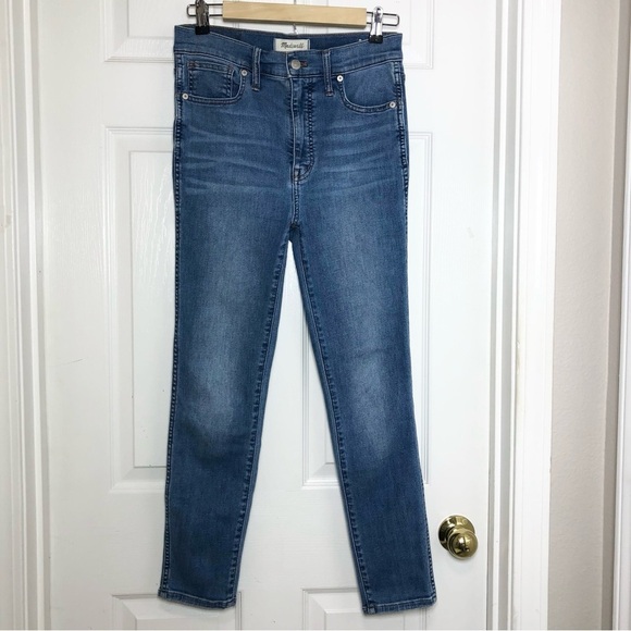 Madewell Stretchy 10" High-Rise Skinny Crop Jeans in Welling Wash 27 - Picture 2 of 16
